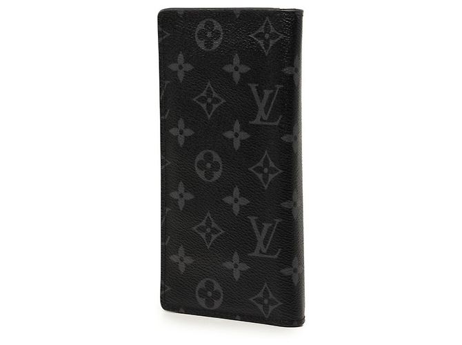 Portafoglio lungo Louis Vuitton Monogram Eclipse Brazza Nero - vista 2