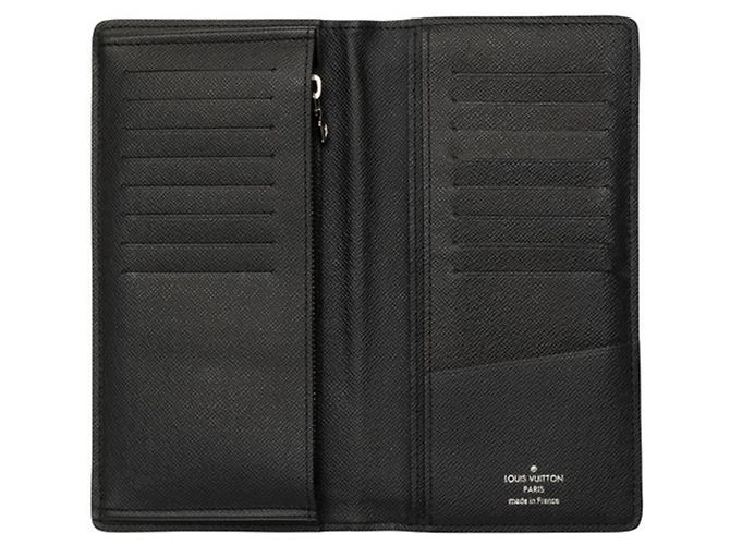 Portafoglio lungo Louis Vuitton Monogram Eclipse Brazza Nero - vista 4
