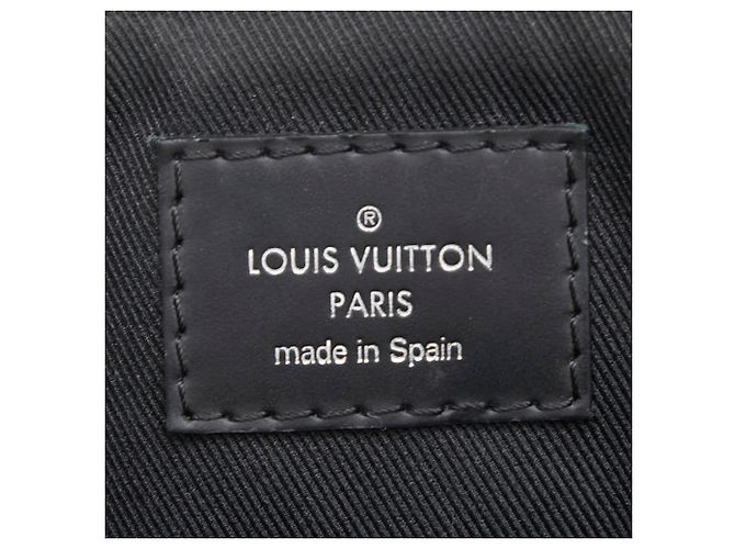 Borsa a tracolla Louis Vuitton Monogram Eclipse Messenger Explorer PM Nero - vista 12