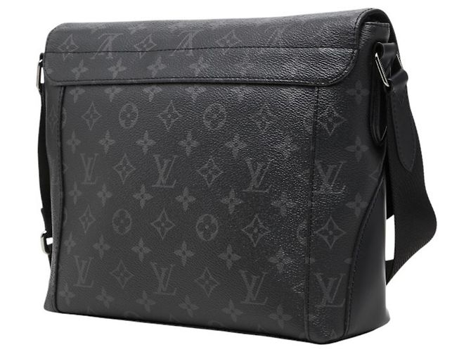 Borsa a tracolla Louis Vuitton Monogram Eclipse Messenger Explorer PM Nero - vista 2