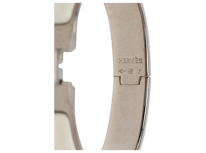 Hermès Hermes Click H PM Armband Silber Weiß - Ansicht 5