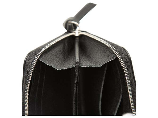 Louis Vuitton Lockme Zippy Münzbeutel aus schwarzem Leder Noir - Ansicht 5