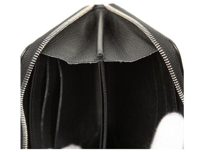 Louis Vuitton Lockme Zippy Münzbeutel aus schwarzem Leder Noir - Ansicht 6