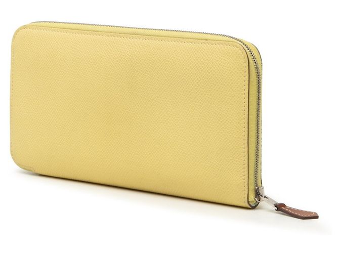 Hermès Cartera larga Azap Hermes en cuero Epsom amarillo Soufre - vista 2