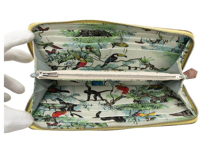 Hermès Cartera larga Azap Hermes en cuero Epsom amarillo Soufre - vista 4