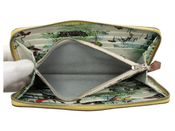 Hermès Cartera larga Azap Hermes en cuero Epsom amarillo Soufre - vista 5