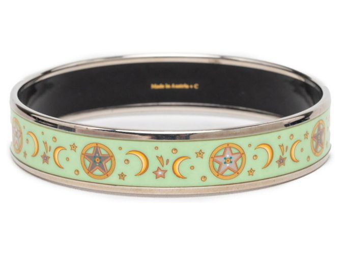 Hermès Bracciale rigido in smalto Hermes Email MM Argento Verde - vista 3