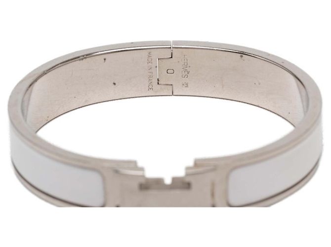 Hermès Hermes Click H PM Email Armreif Silber Weiß - Ansicht 4