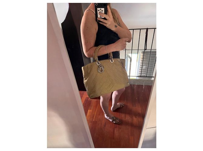 Christian Dior Bolso Tote Large Lady Dior Beige - vista 12