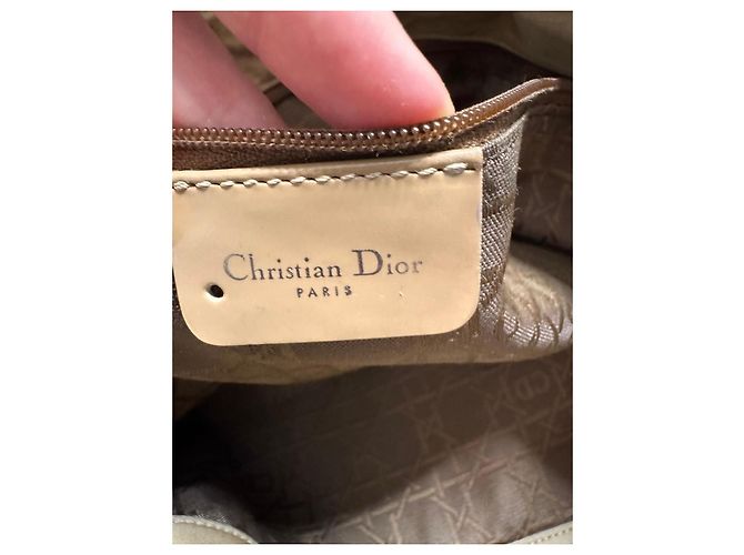 Christian Dior Bolso Tote Large Lady Dior Beige - vista 2