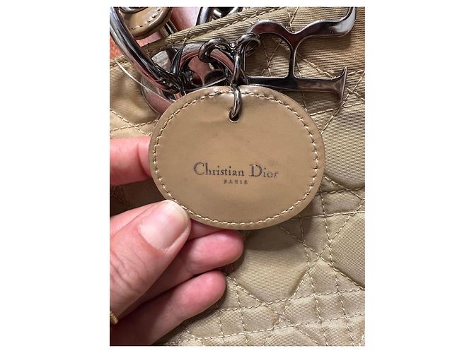 Christian Dior Bolso Tote Large Lady Dior Beige - vista 6