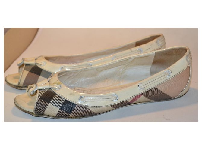Bailarinas Burberry Check Castaño Beige - vista 2
