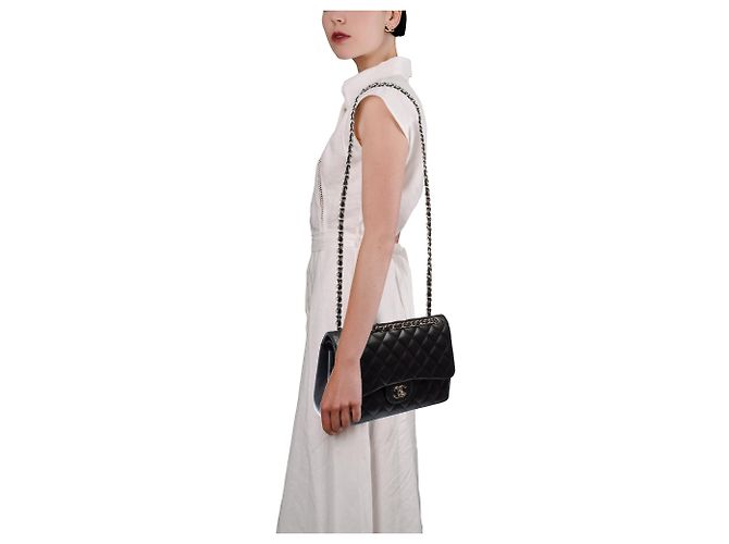 Borsa CHANEL Timeless/Classique in Pelle Nera - 103740 Nero - vista 12