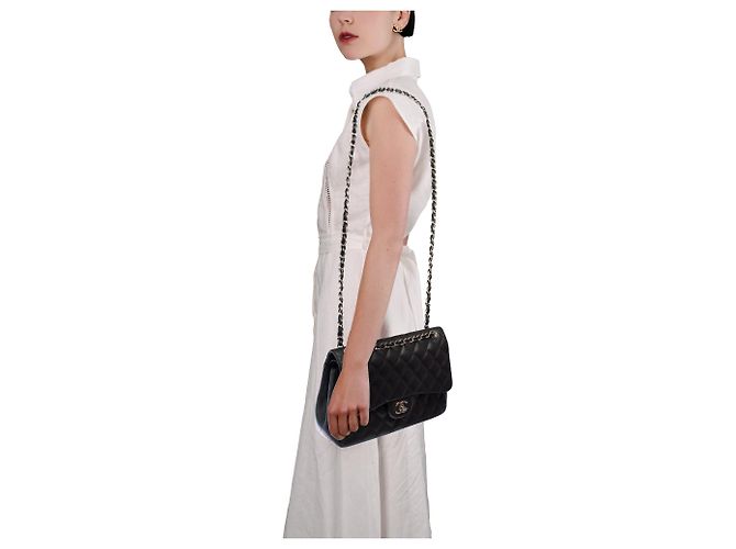 Borsa CHANEL Timeless/Classique in Pelle Nera - 103739 Nero - vista 12