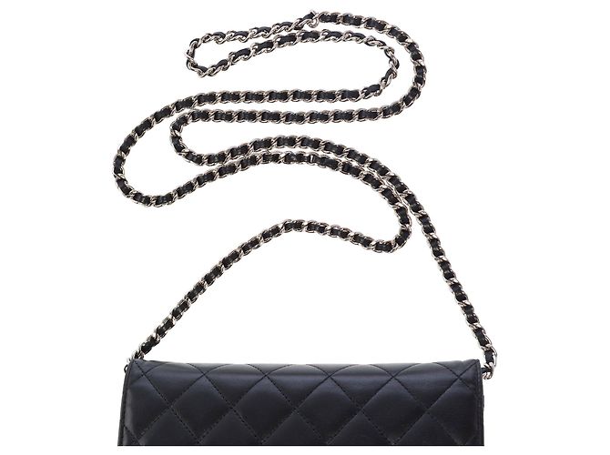 Borsa CHANEL Wallet on Chain in Pelle Nera - 103737 Nero - vista 9