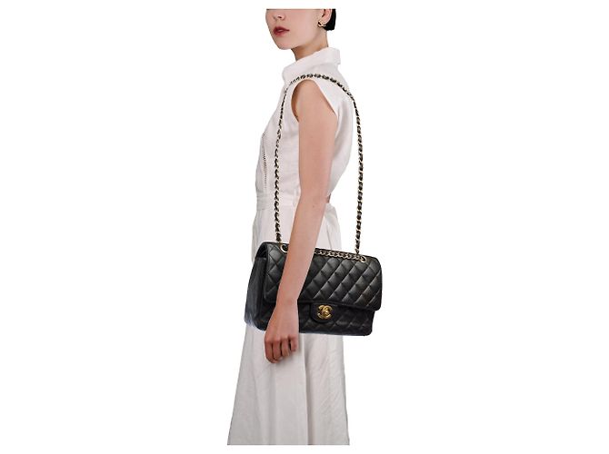 Borsa CHANEL Timeless/Classique in Pelle Nera - 103731 Nero - vista 12
