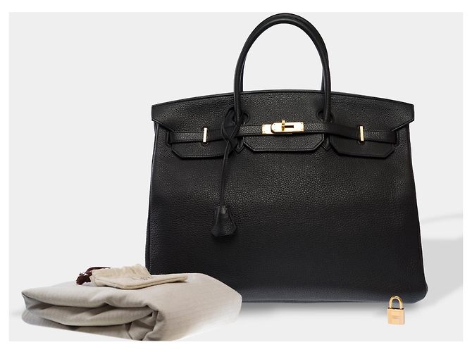 Hermès Borsa HERMES Birkin 40 in Pelle Nera - 103751 Nero - vista 2