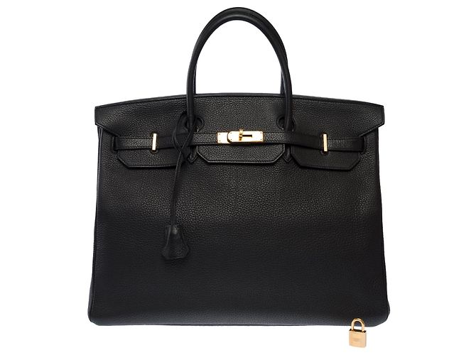 Hermès Borsa HERMES Birkin 40 in Pelle Nera - 103751 Nero - vista 3