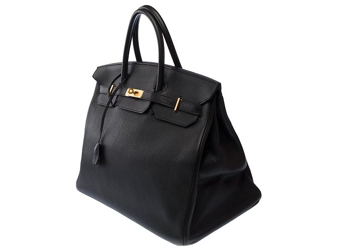 Hermès Borsa HERMES Birkin 40 in Pelle Nera - 103751 Nero - vista 5