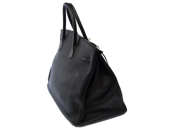 Hermès Borsa HERMES Birkin 40 in Pelle Nera - 103751 Nero - vista 6