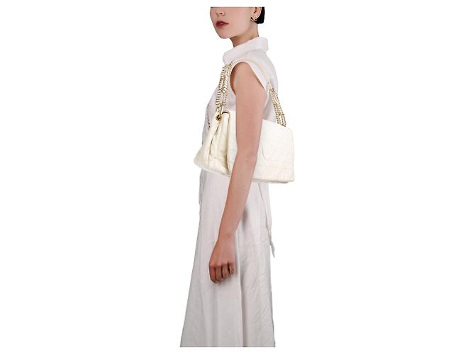 Borsa DIOR Dior Caro in Pelle Bianca - 103695 Bianco - vista 12