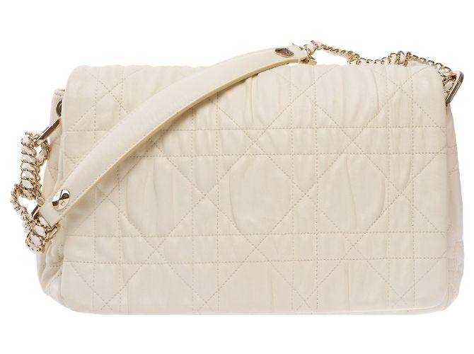 Borsa DIOR Dior Caro in Pelle Bianca - 103695 Bianco - vista 2