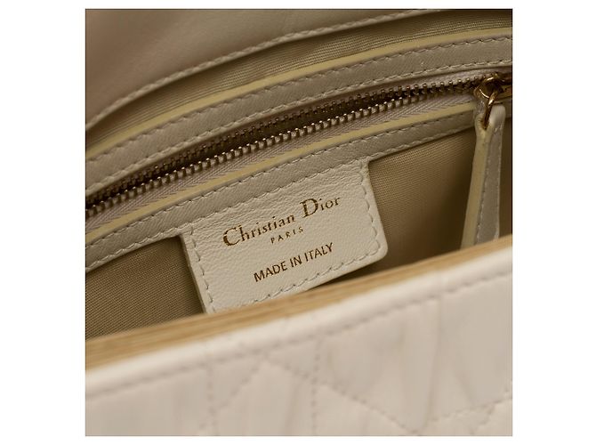 Borsa DIOR Dior Caro in Pelle Bianca - 103695 Bianco - vista 6