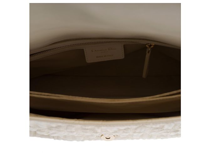 Borsa DIOR Dior Caro in Pelle Bianca - 103695 Bianco - vista 8