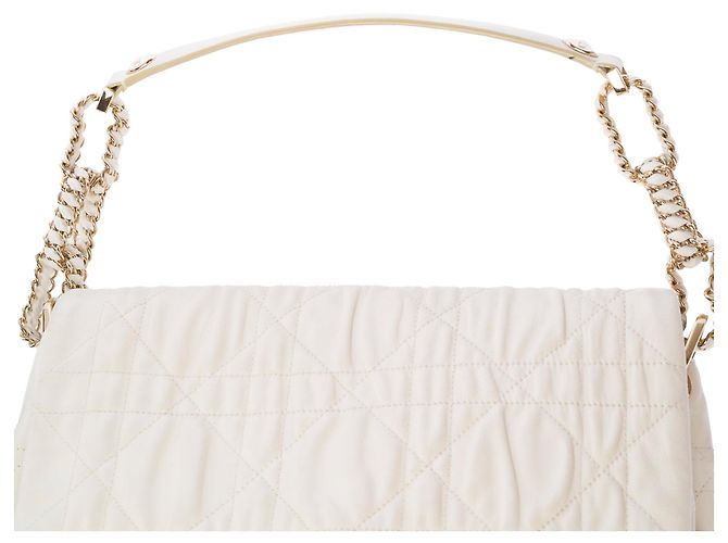 Borsa DIOR Dior Caro in Pelle Bianca - 103695 Bianco - vista 9
