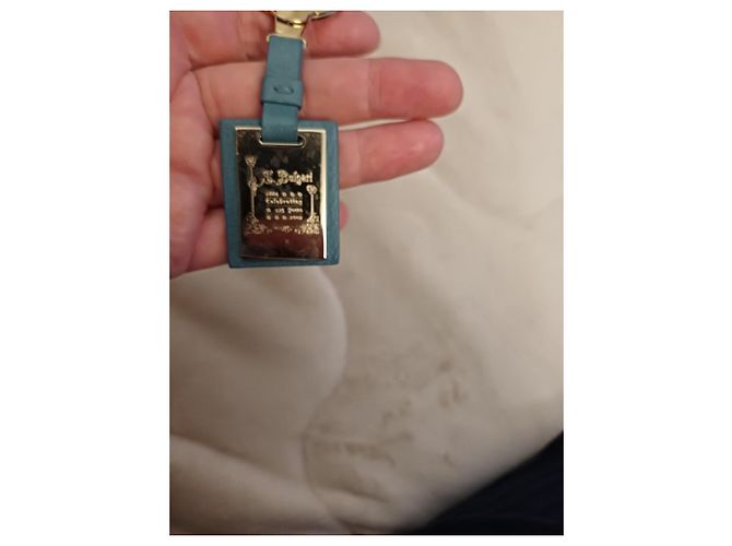 Bulgari 125th Anniversary Blue Leather Keychain - view 3