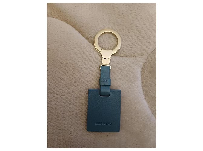 Bulgari 125th Anniversary Blue Leather Keychain - view 5
