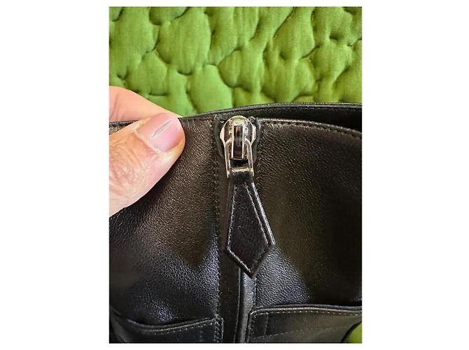 Hermès Botines Nice en napa con hebilla Kelly Negro - vista 10
