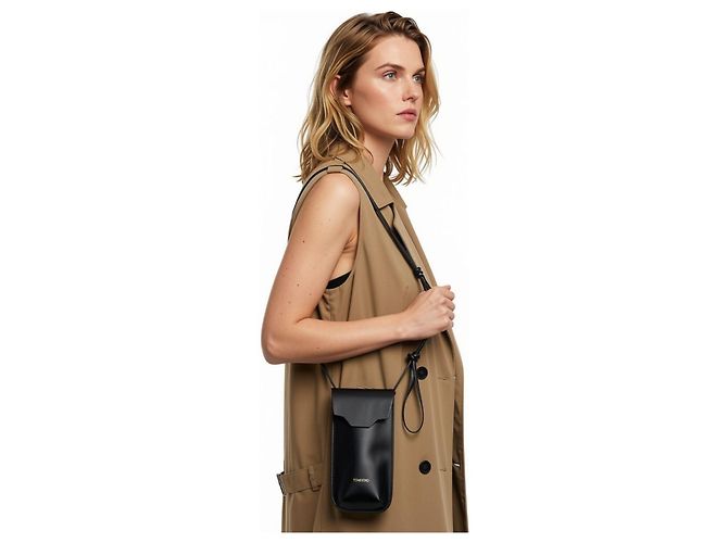 Tom Ford Pochette per telefono in pelle nera Nero - vista 2