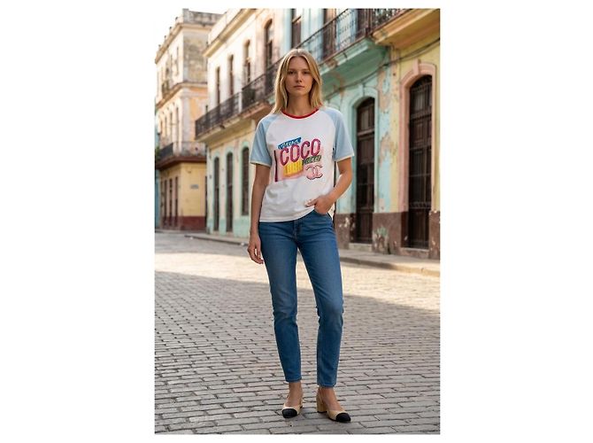 Chanel 17C Viva Coco Cuba Libre Multicolor T-Shirt - Medium ref
