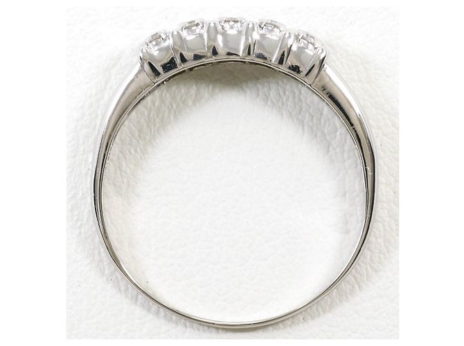 Autre Marque PT900 Platinring mit Diamant - Ansicht 2