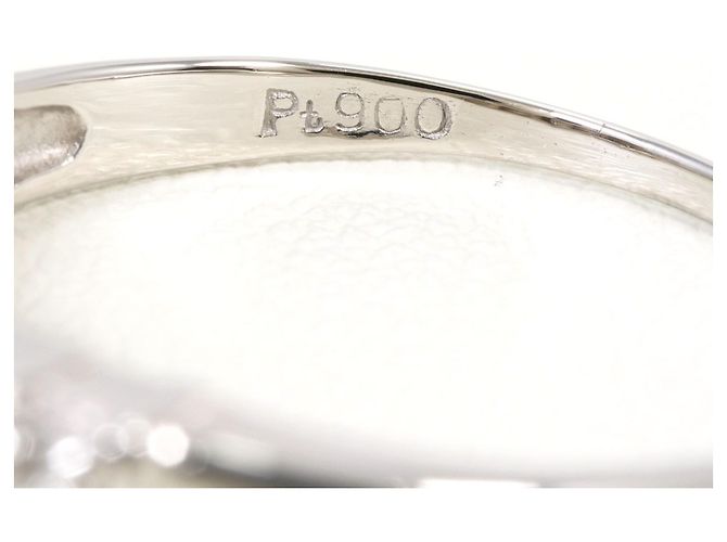 Autre Marque PT900 Platinring mit Diamant - Ansicht 4