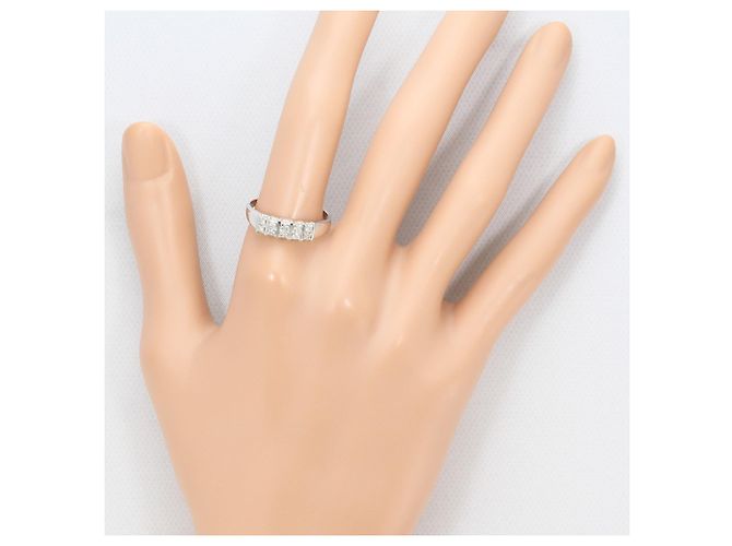 Autre Marque PT900 Platinring mit Diamant - Ansicht 6