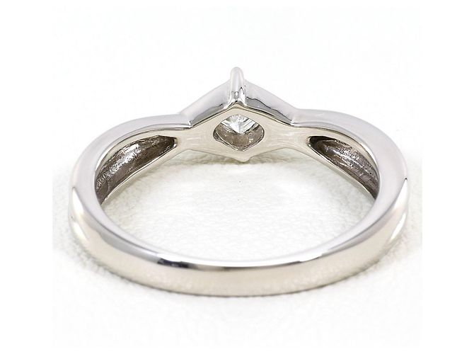 Autre Marque PT900 Platinring mit Diamant - Ansicht 3