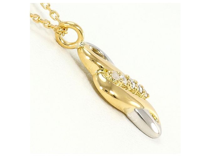 Autre Marque Collar de platino PT850 y oro amarillo de 18K con diamante Dorado - vista 2
