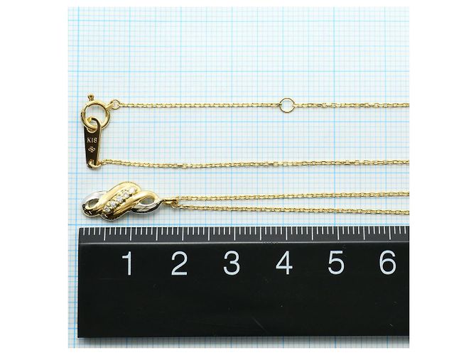 Autre Marque Collar de platino PT850 y oro amarillo de 18K con diamante Dorado - vista 4