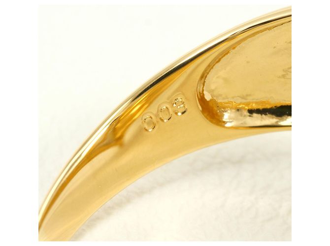 Autre Marque Bague anneau en platine PT900 et or jaune 18K sertie de diamants Doré - vue 5