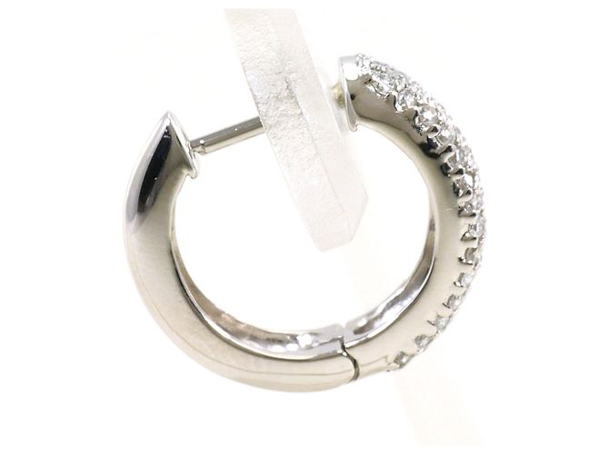 Autre Marque Orecchini a cerchio in platino PT900 e diamante - vista 2
