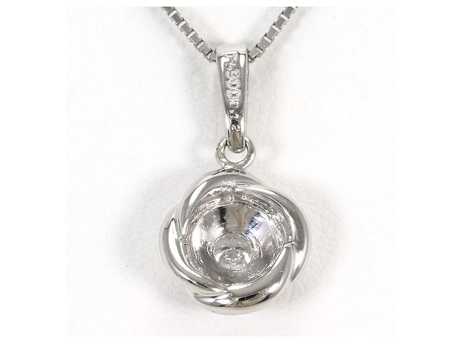Autre Marque Platin-Halskette mit Diamant - Ansicht 3