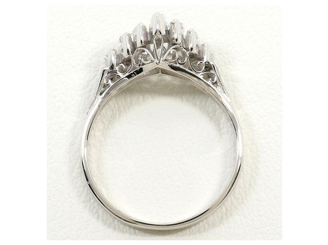 Autre Marque Platin 900 Ringband mit Diamant - Ansicht 2