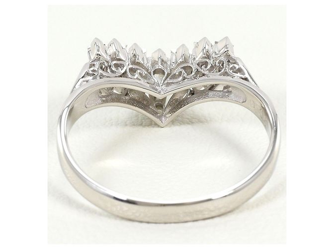 Autre Marque Platin 900 Ringband mit Diamant - Ansicht 3