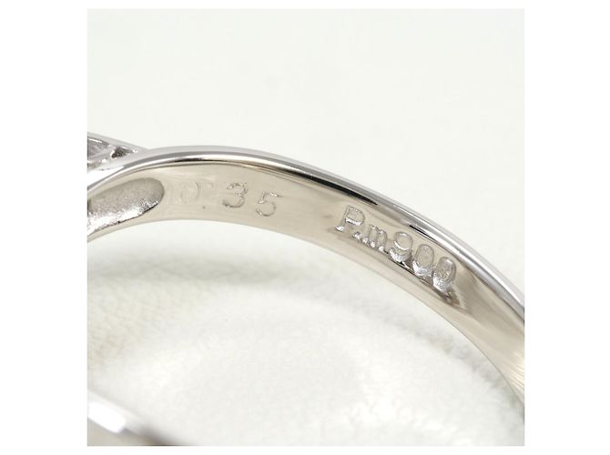 Autre Marque Platin 900 Ringband mit Diamant - Ansicht 4
