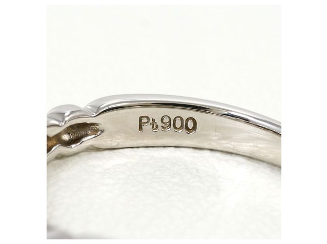 Autre Marque PT900 Platinring mit Diamant - Ansicht 4