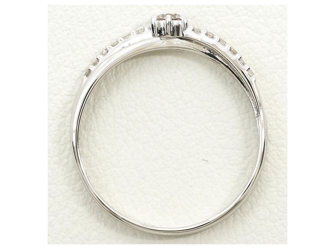 Autre Marque Anello a fascia in platino PT900 con diamante - vista 2