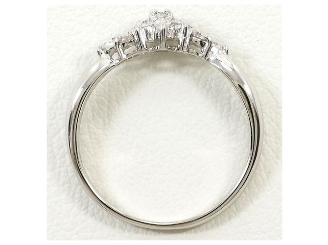 Autre Marque Anello a fascia in platino con diamante - vista 2