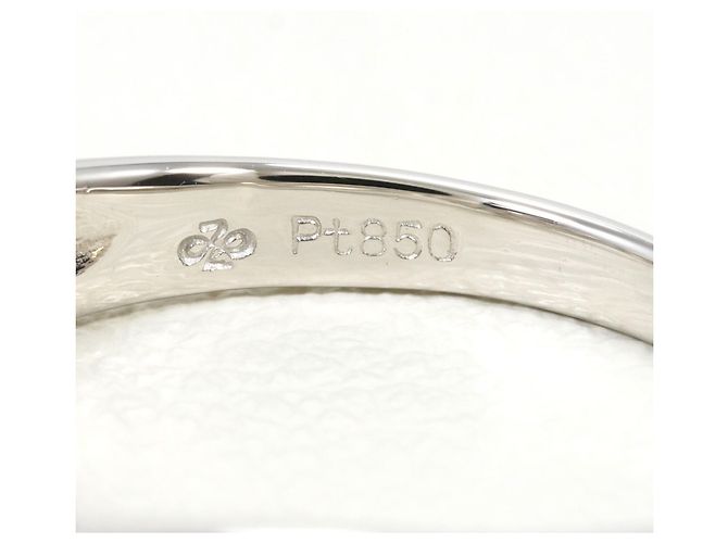Autre Marque Anello a fascia in platino con diamante - vista 4